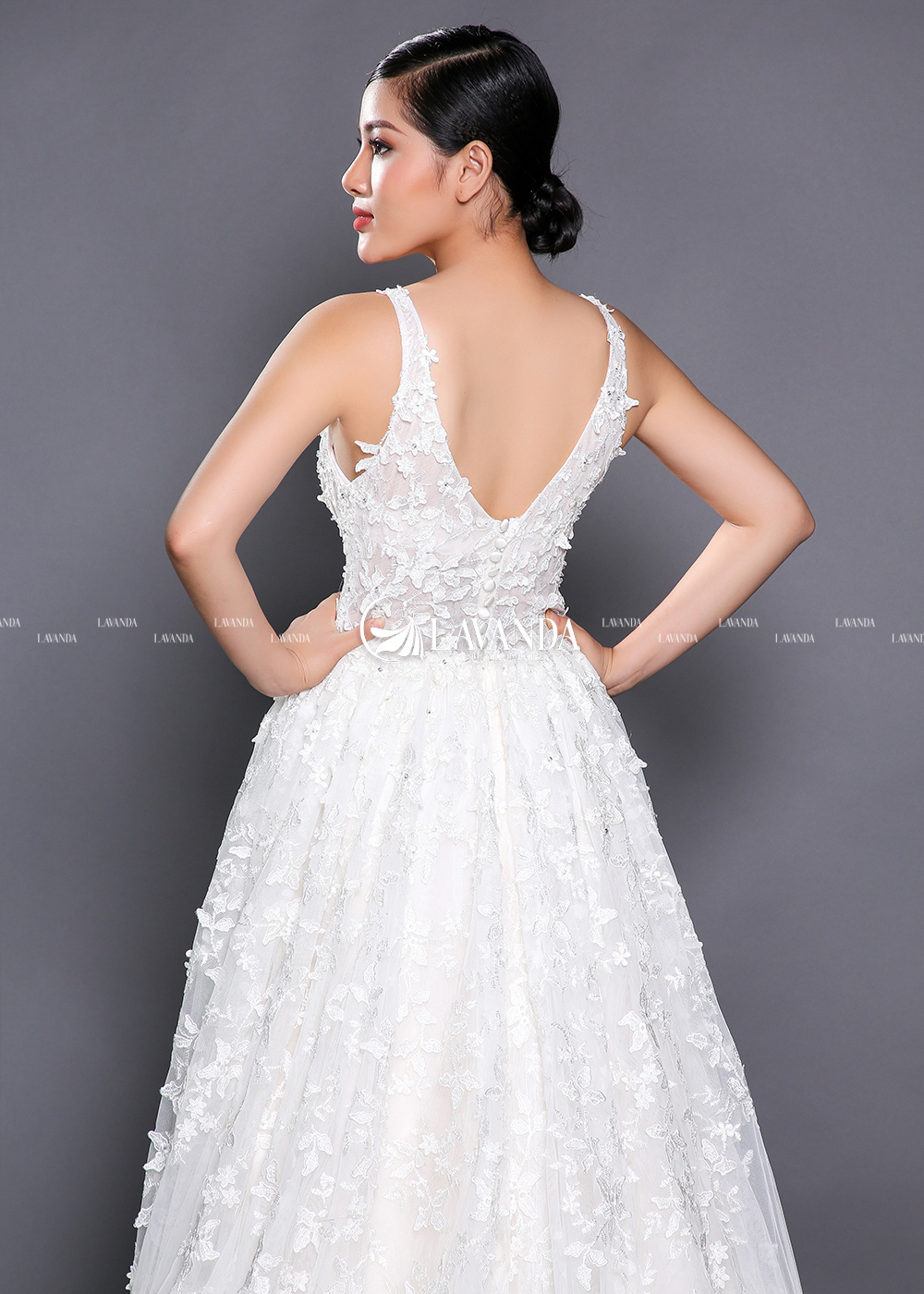 Ball Gown Wedding Dress with Floral Lace