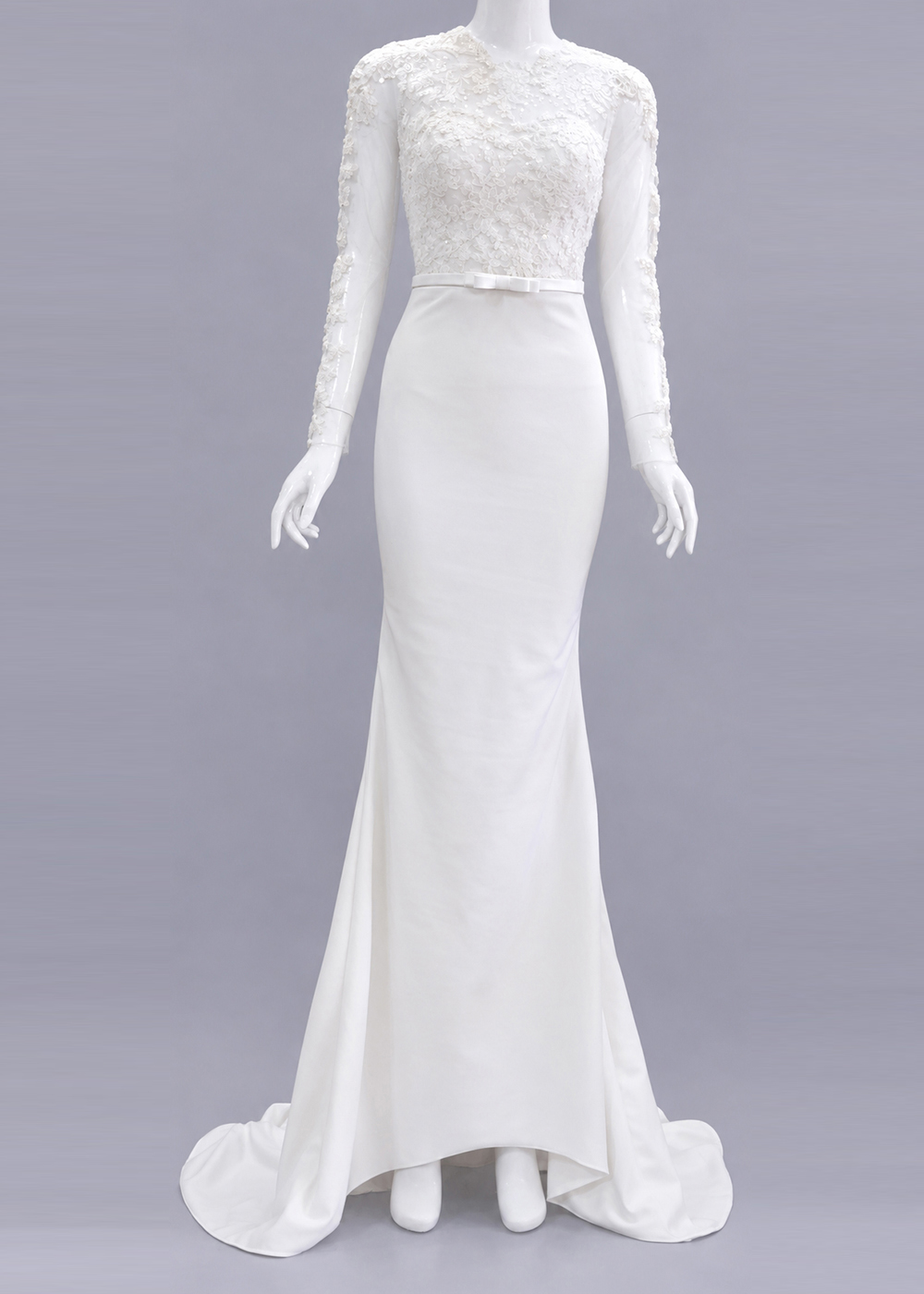 Long Sleeve Sheath Wedding Dress