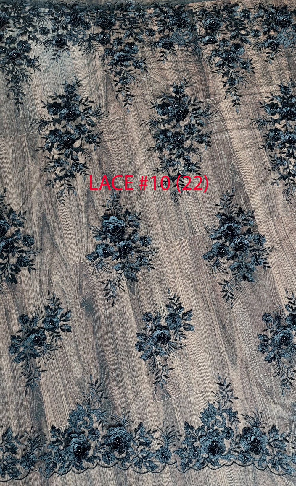 BLACK LACE APPLIQUE #202210